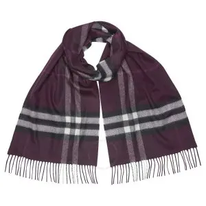 purple burberry scarf